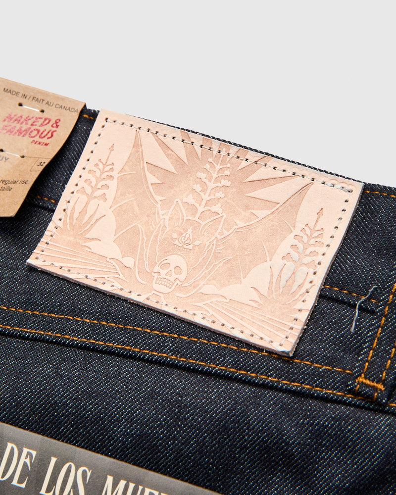 "Dia De Los Muertos Bat" 12.5oz Selvedge Denim - True Guy Fit
