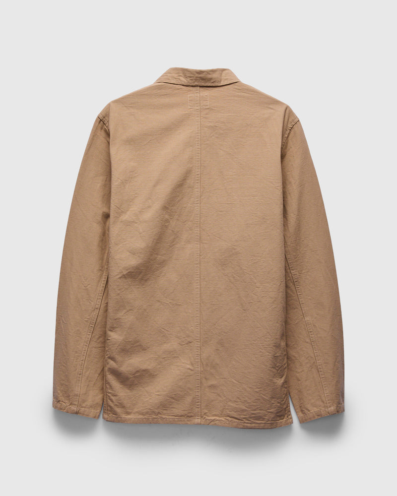 8oz "Betacham" Chambray Coverall Jacket in Beige