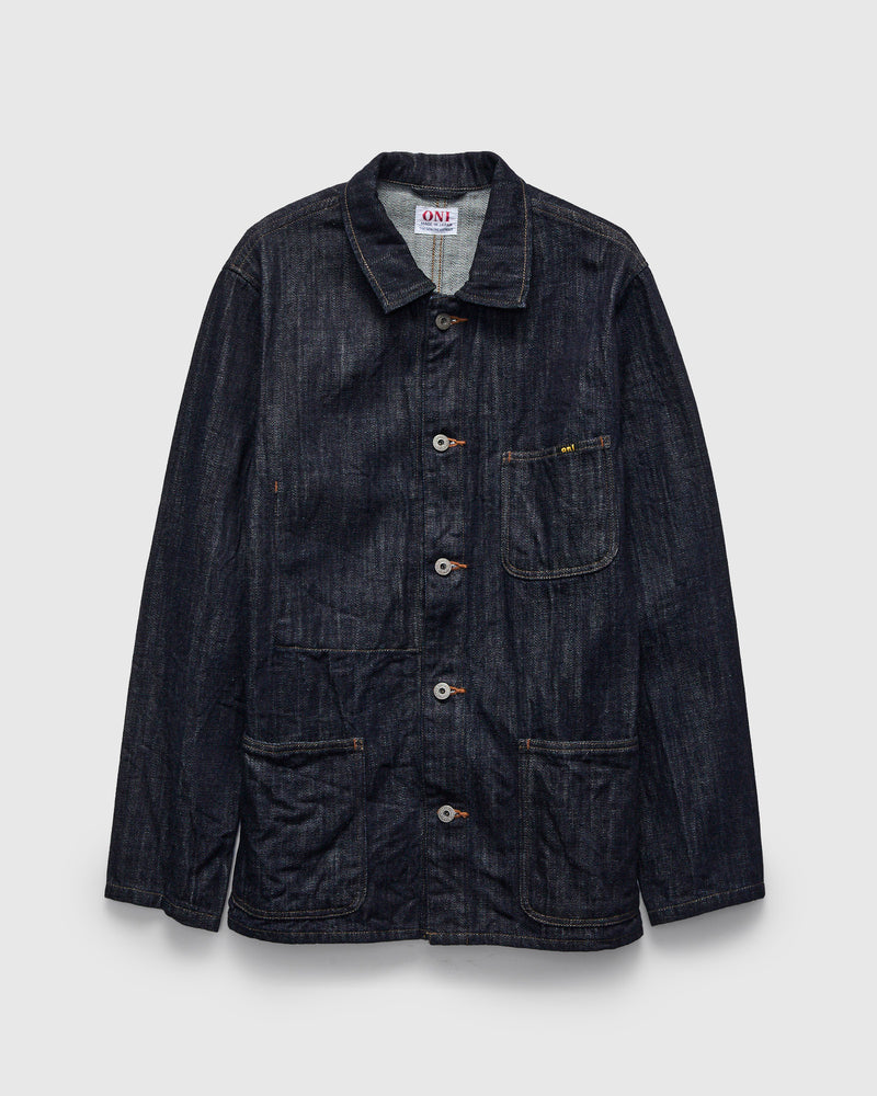 12oz "Loose Weave" Denim Coverall Jacket in Indigo