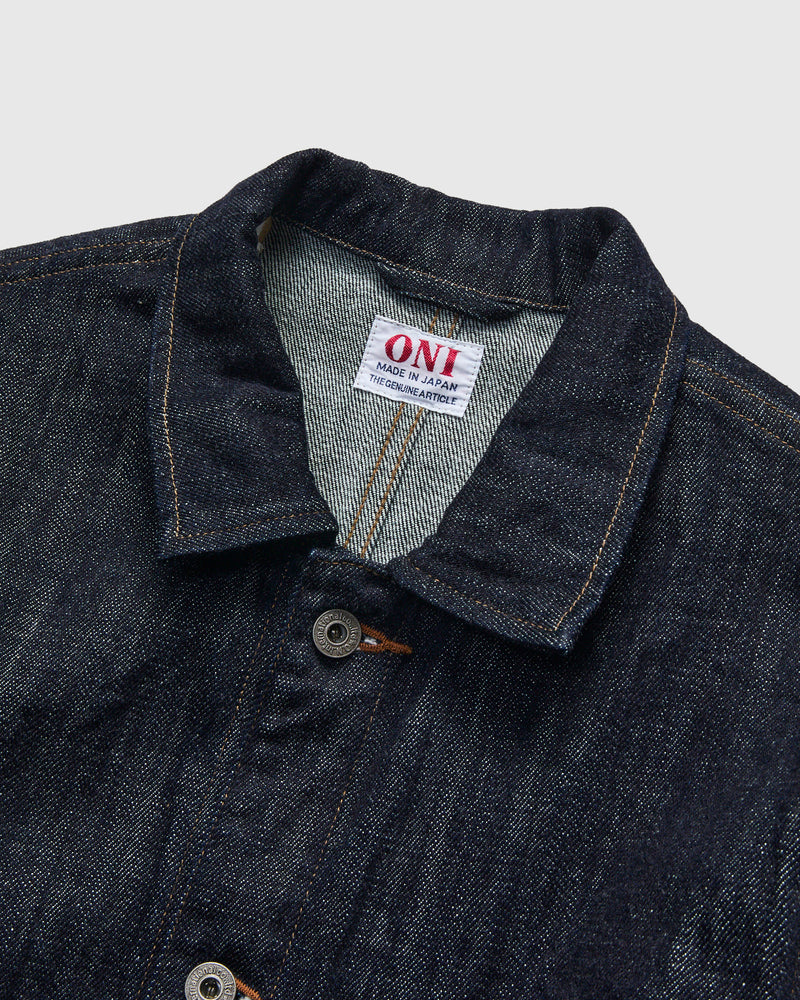 12oz "Loose Weave" Denim Coverall Jacket in Indigo