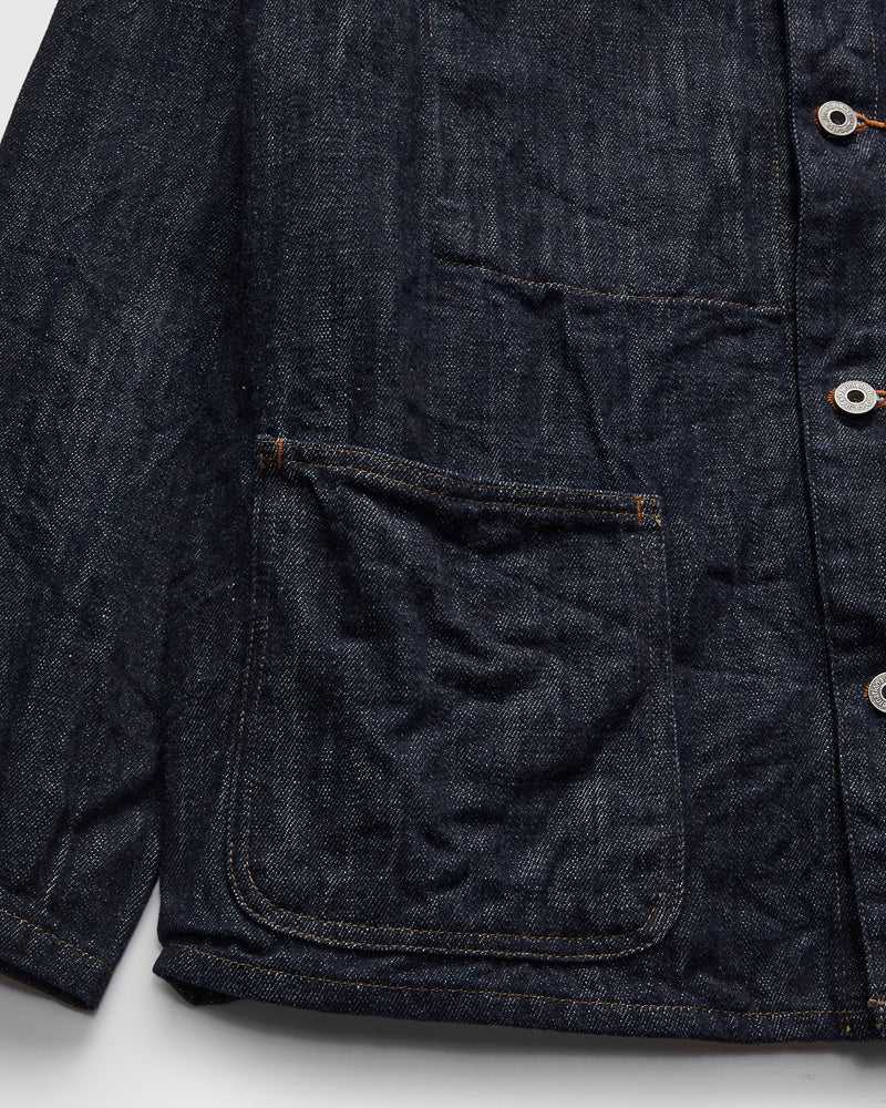 12oz "Loose Weave" Denim Coverall Jacket in Indigo