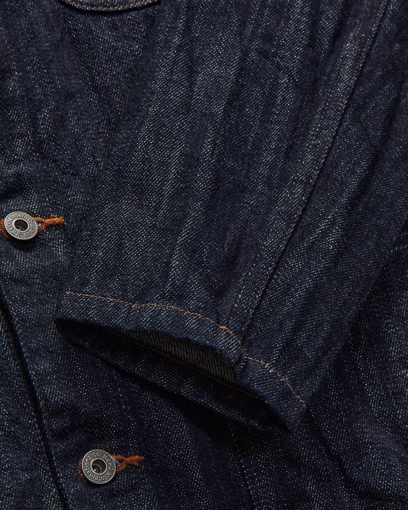 12oz "Loose Weave" Denim Coverall Jacket in Indigo