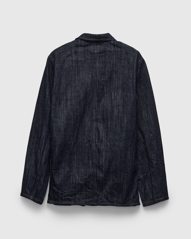 12oz "Loose Weave" Denim Coverall Jacket in Indigo