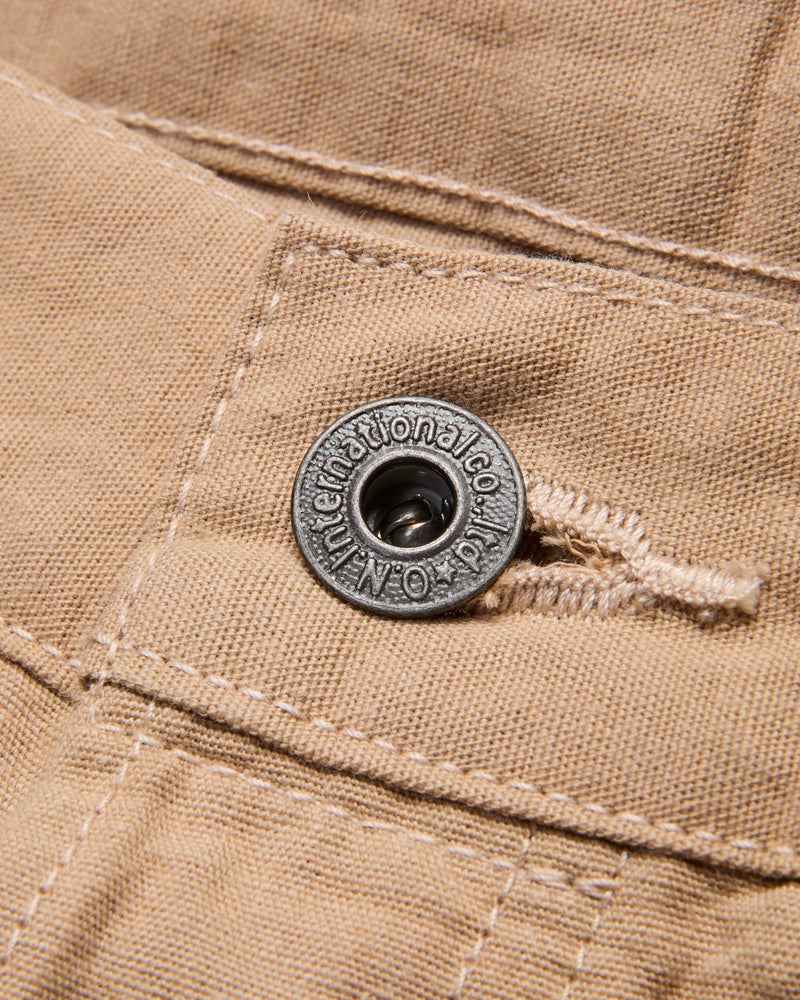 266-8SVCBE "Beige Betacham" 8oz Selvedge Chambray Pants - Relaxed Straight Fit