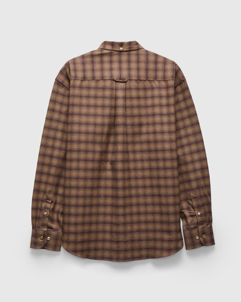 Relaxed Fit Camila Button-Up Shirt in Dusty Brown