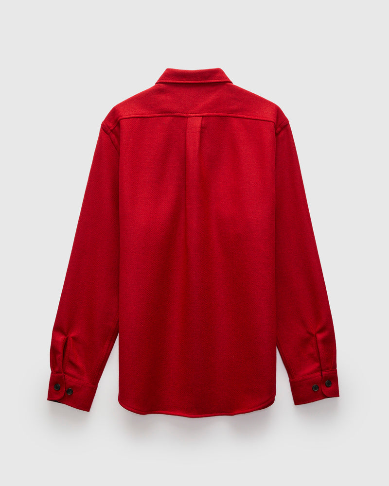 Wool Overshirt in Red