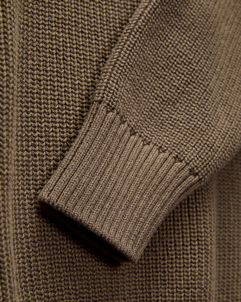 Cotton Crewneck Sweater in Earth