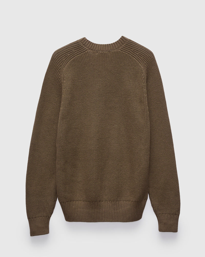 Cotton Crewneck Sweater in Earth