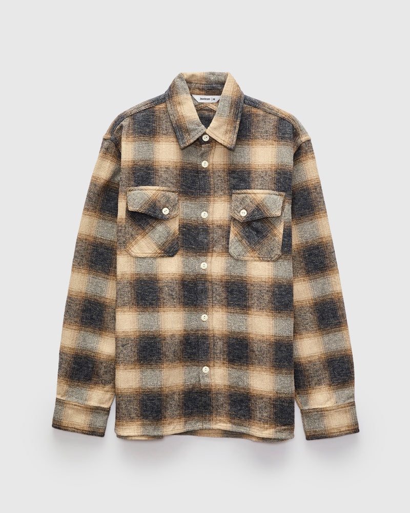 Crosscut Flannel in Ecru Brown