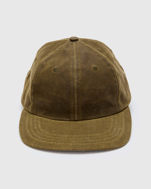 Baseball Hat in Waxed Cotton Loden