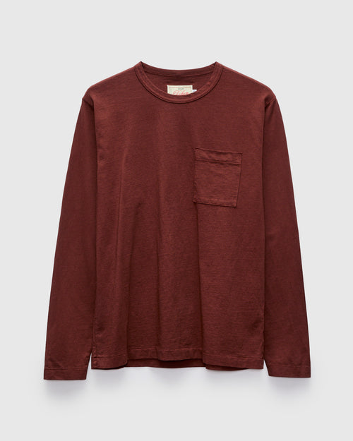 Heavy Duty Long Sleeve Pocket Tee in Fig