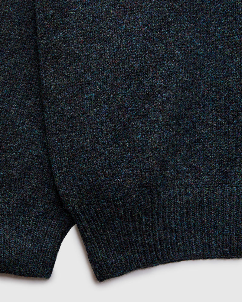 "Boxy Space Knit" Wool Sweater in Storm