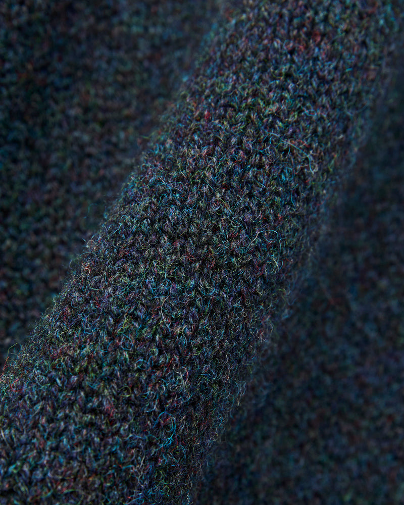 "Boxy Space Knit" Wool Sweater in Storm