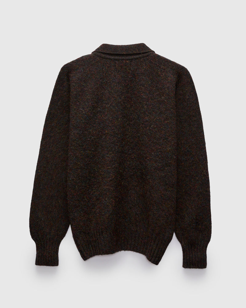 "Creatures of the Howlin' Moon" Wool Knit Cardigan in Wolf