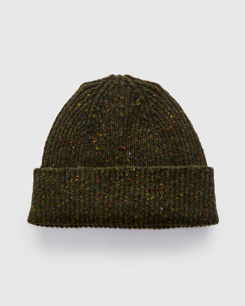 "Out of the Blue" Wool Beanie in Moss
