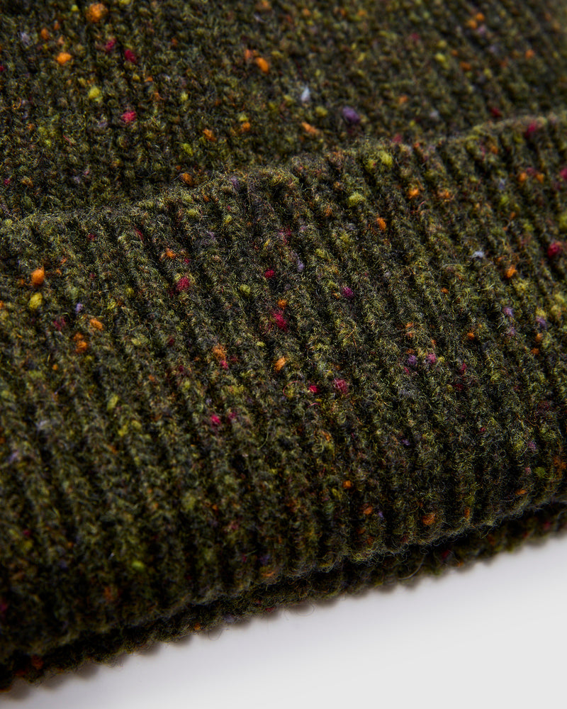 "Out of the Blue" Wool Beanie in Moss
