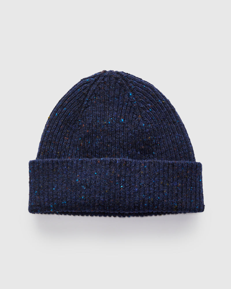 "Out of the Blue" Wool Beanie in Navy