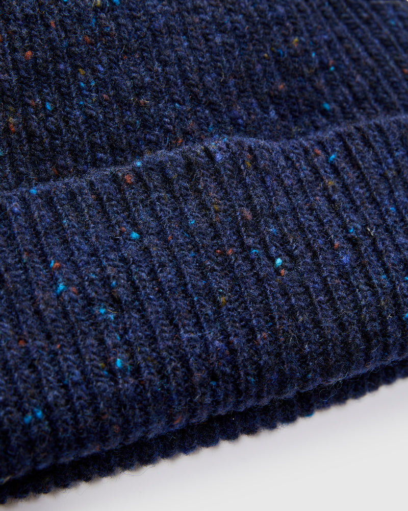 "Out of the Blue" Wool Beanie in Navy