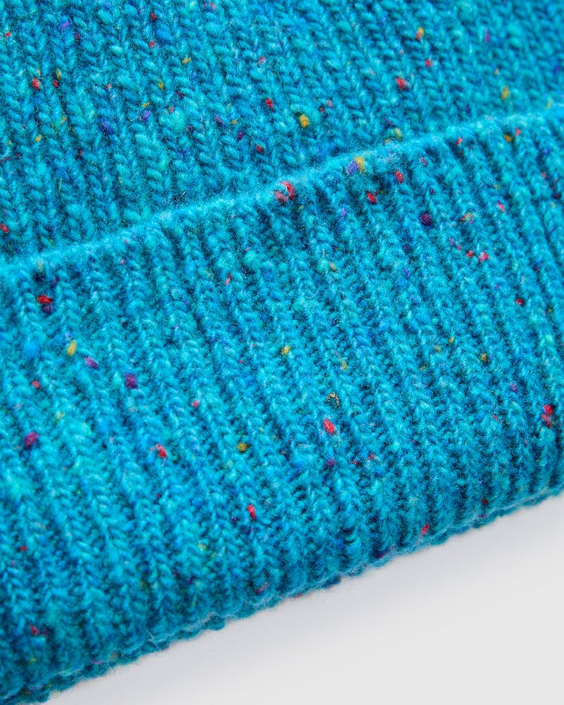 "Out of the Blue" Wool Beanie in Starnight
