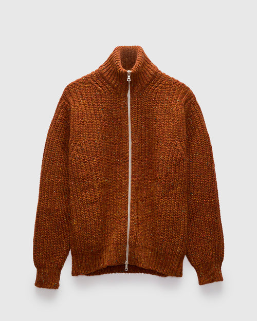 "Loose Ends" Wool Knit Cardigan in Mars
