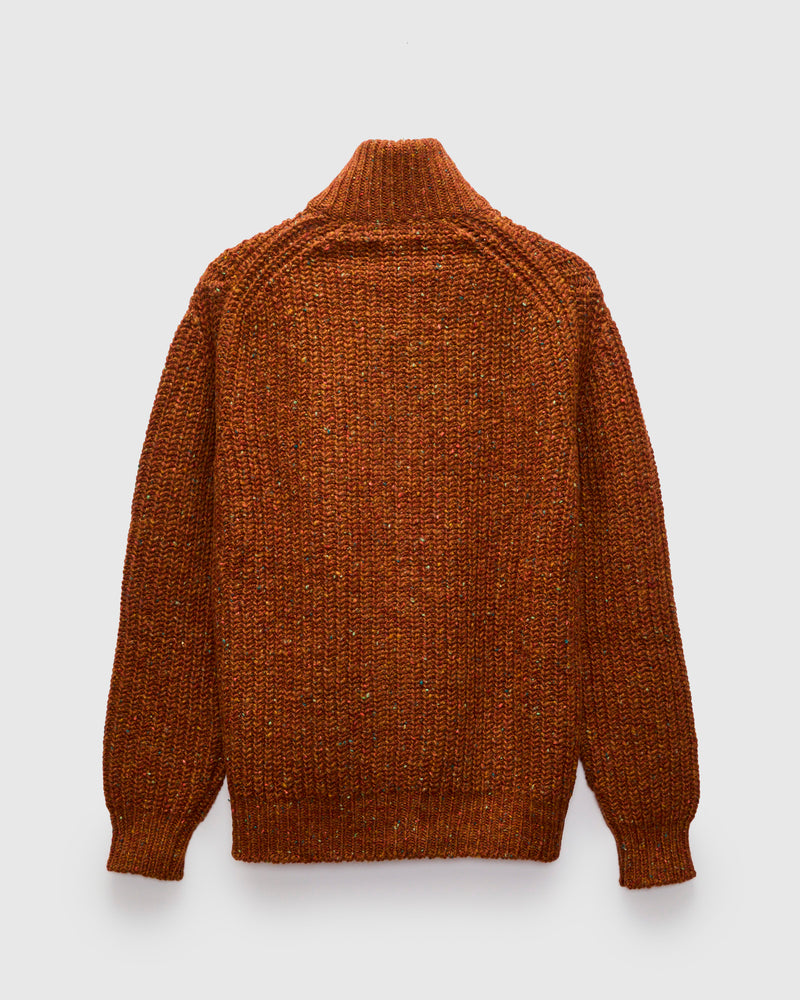 "Loose Ends" Wool Knit Cardigan in Mars