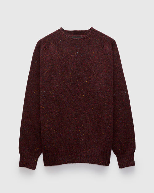 "Terry" Wool Sweater in Wine Noir