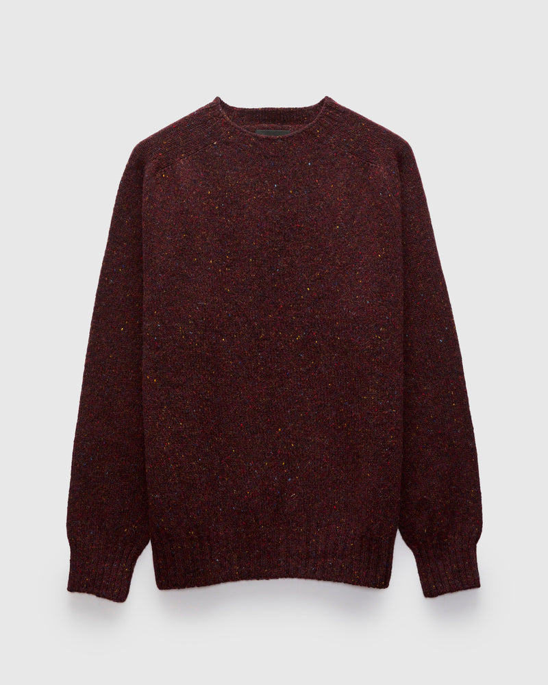 "Terry" Wool Sweater in Wine Noir