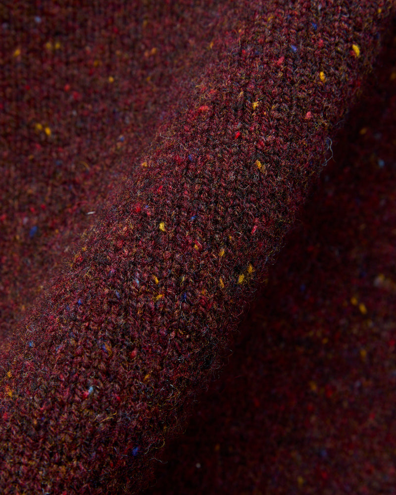 "Terry" Wool Sweater in Wine Noir
