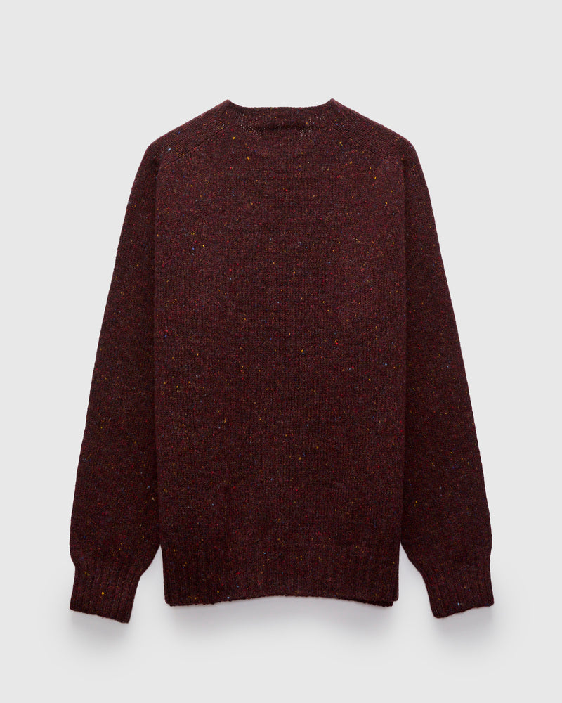 "Terry" Wool Sweater in Wine Noir