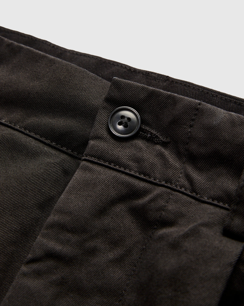 Canal Pleated TwillForm Pant in Black