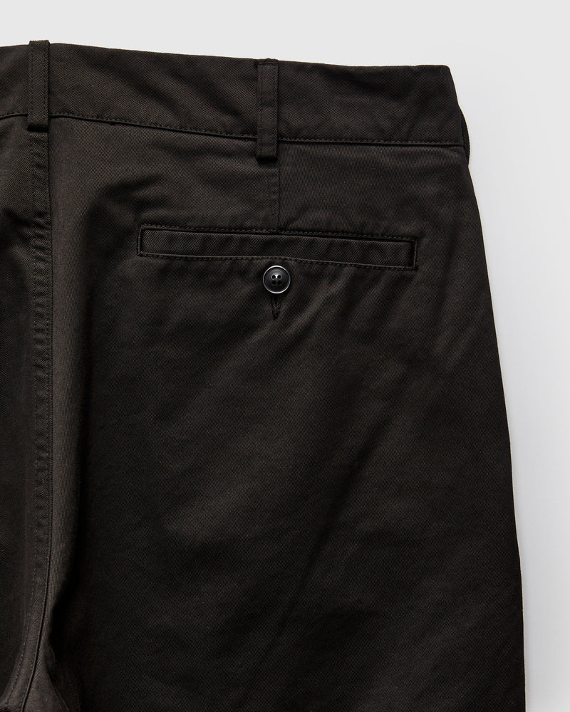Canal Pleated TwillForm Pant in Black