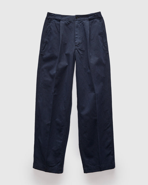 Harbor Twill Cotton Pant in Midnight Navy