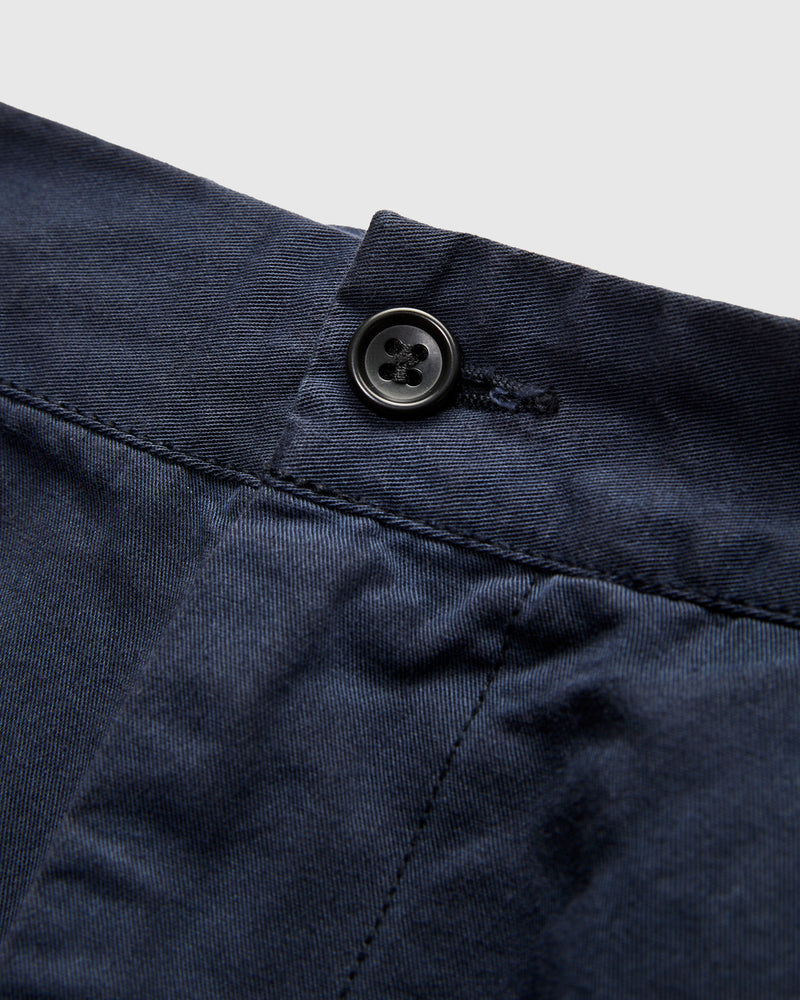 Harbor Twill Cotton Pant in Midnight Navy