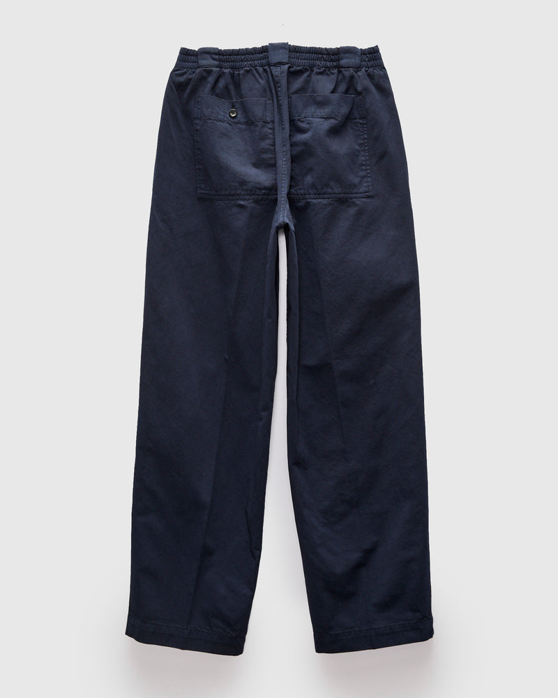 Harbor Twill Cotton Pant in Midnight Navy