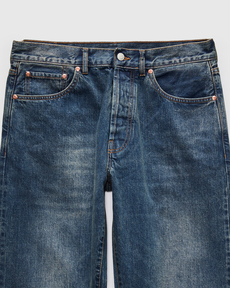 K102W Indigo Vintage Wash Jean – Wide Fit