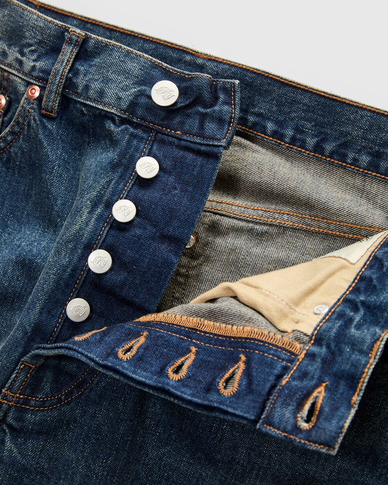 K102W Indigo Vintage Wash Jean – Wide Fit