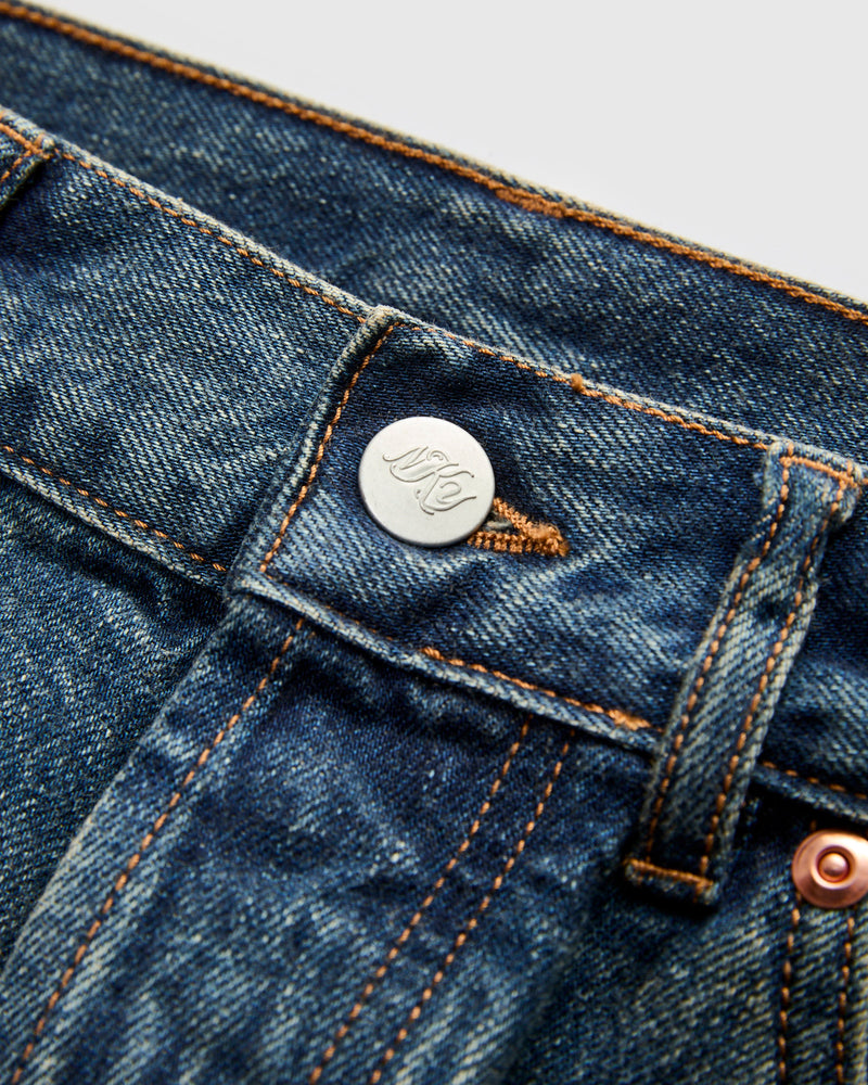 K102W Indigo Vintage Wash Jean – Wide Fit