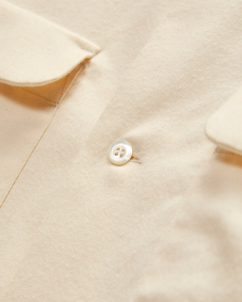 Penny Cotton Merino Flannel Shirt in Bone