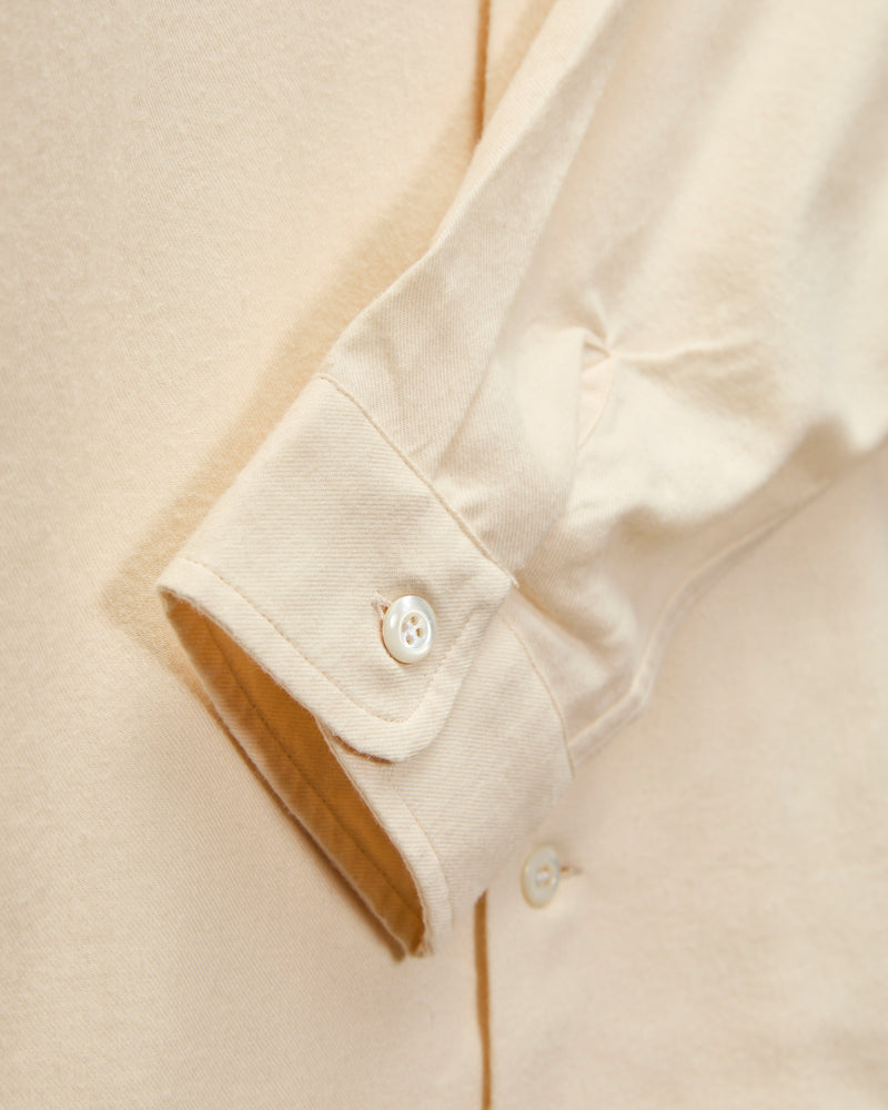 Penny Cotton Merino Flannel Shirt in Bone