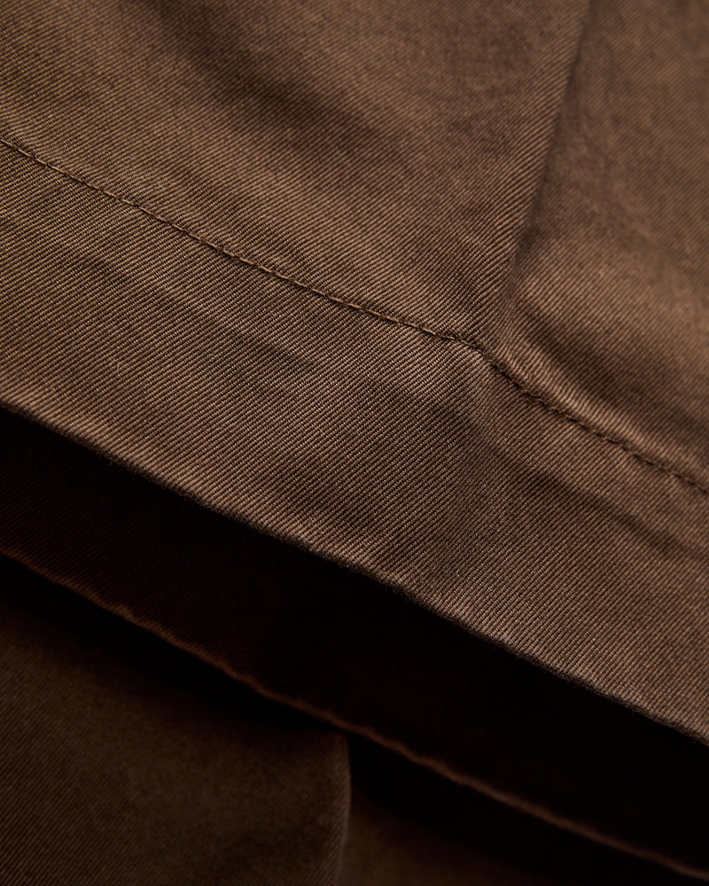Canal Pleated TwillForm Pant in Black Olive