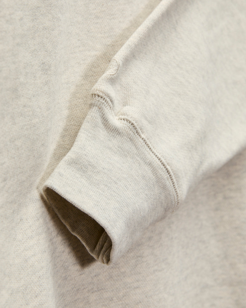 Stadium Quarter Zip Sweater in Oat Grey