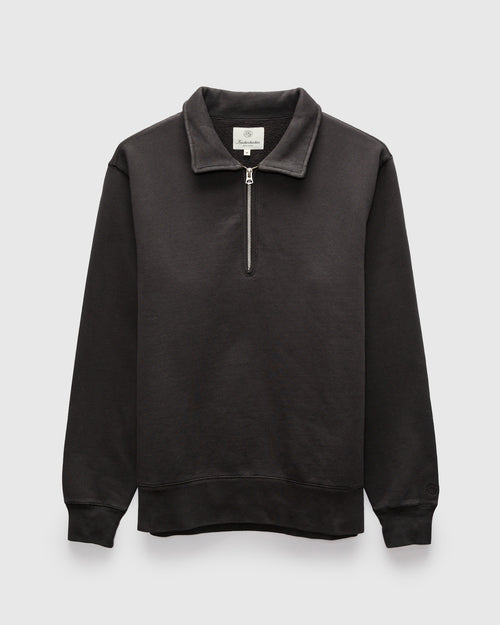 Stadium Quarter Zip Sweater in Peat