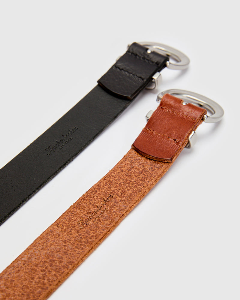 Western Bridle Leather Belt in Brown