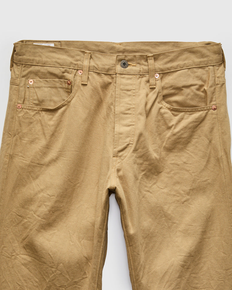 9.5oz Just Right Selvedge Chino in Khaki Beige