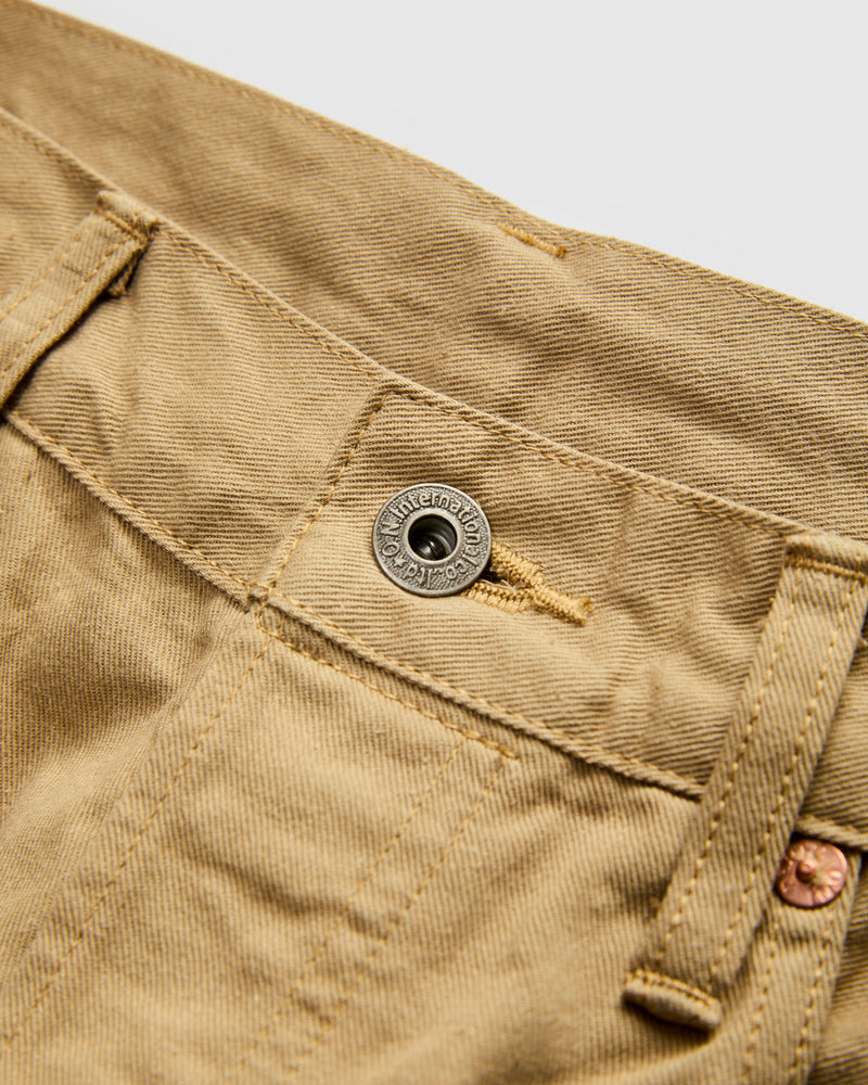 9.5oz Just Right Selvedge Chino in Khaki Beige