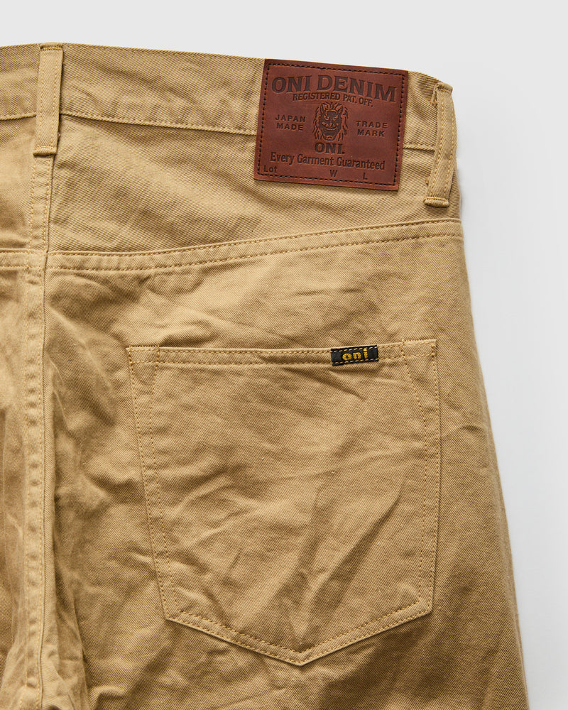 9.5oz Just Right Selvedge Chino in Khaki Beige