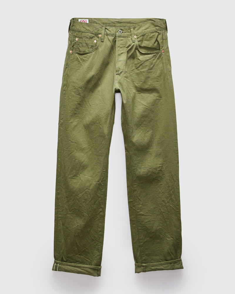 9.5oz Just Right Selvedge Chino in Olive