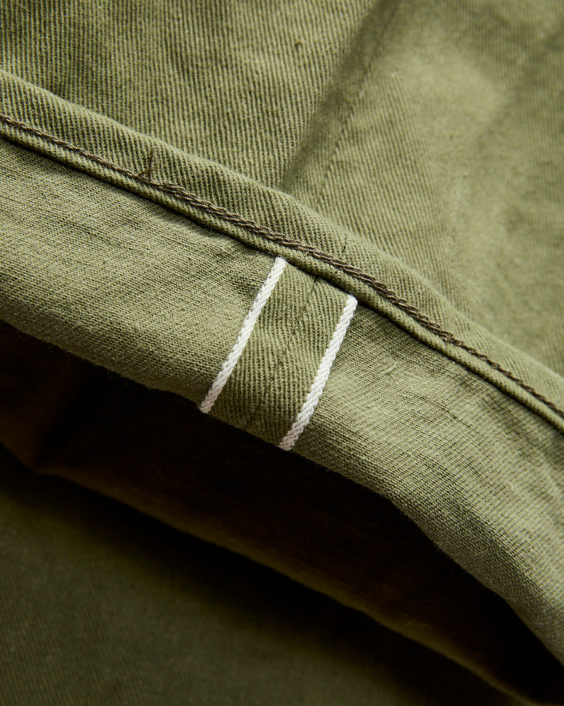 9.5oz Just Right Selvedge Chino in Olive