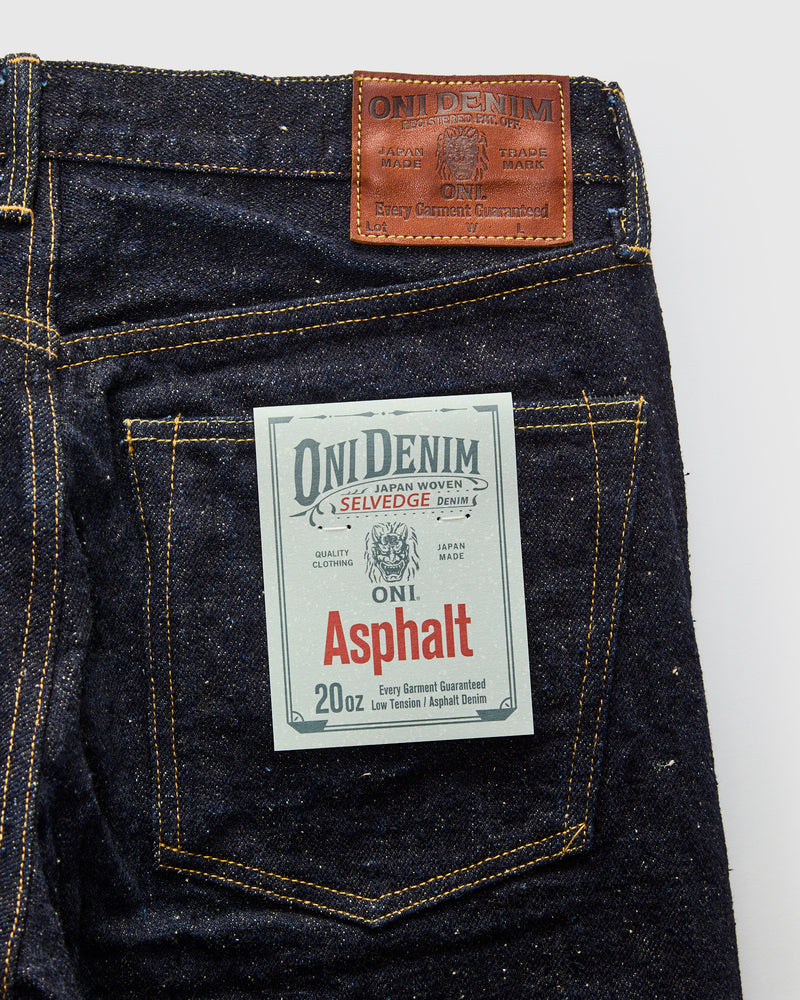 288-Asphalt "Low Tension" 20oz Selvedge Denim - Classic Straight Fit