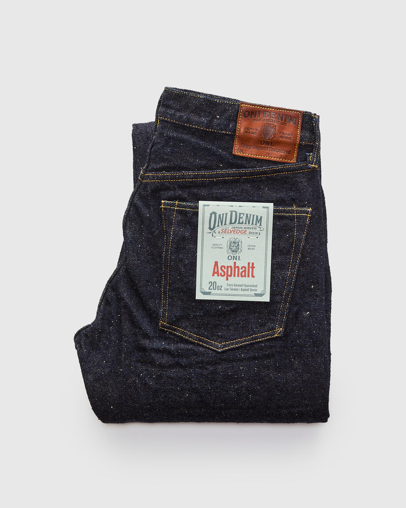 288-Asphalt "Low Tension" 20oz Selvedge Denim - Classic Straight Fit